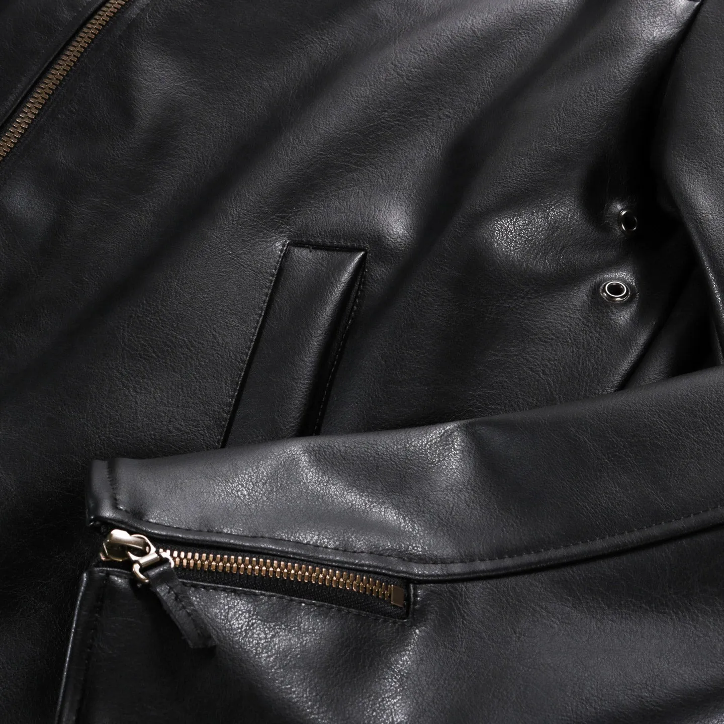 A KIND OF GUISE VALON VEGAN LEATHER JACKET JET BLACK