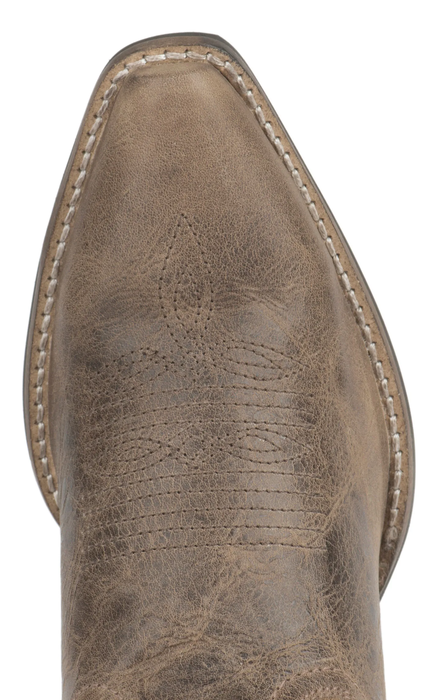 Abilene Women's Earth Brown with Stud Embellishment Snip Toe Cowboy Boots