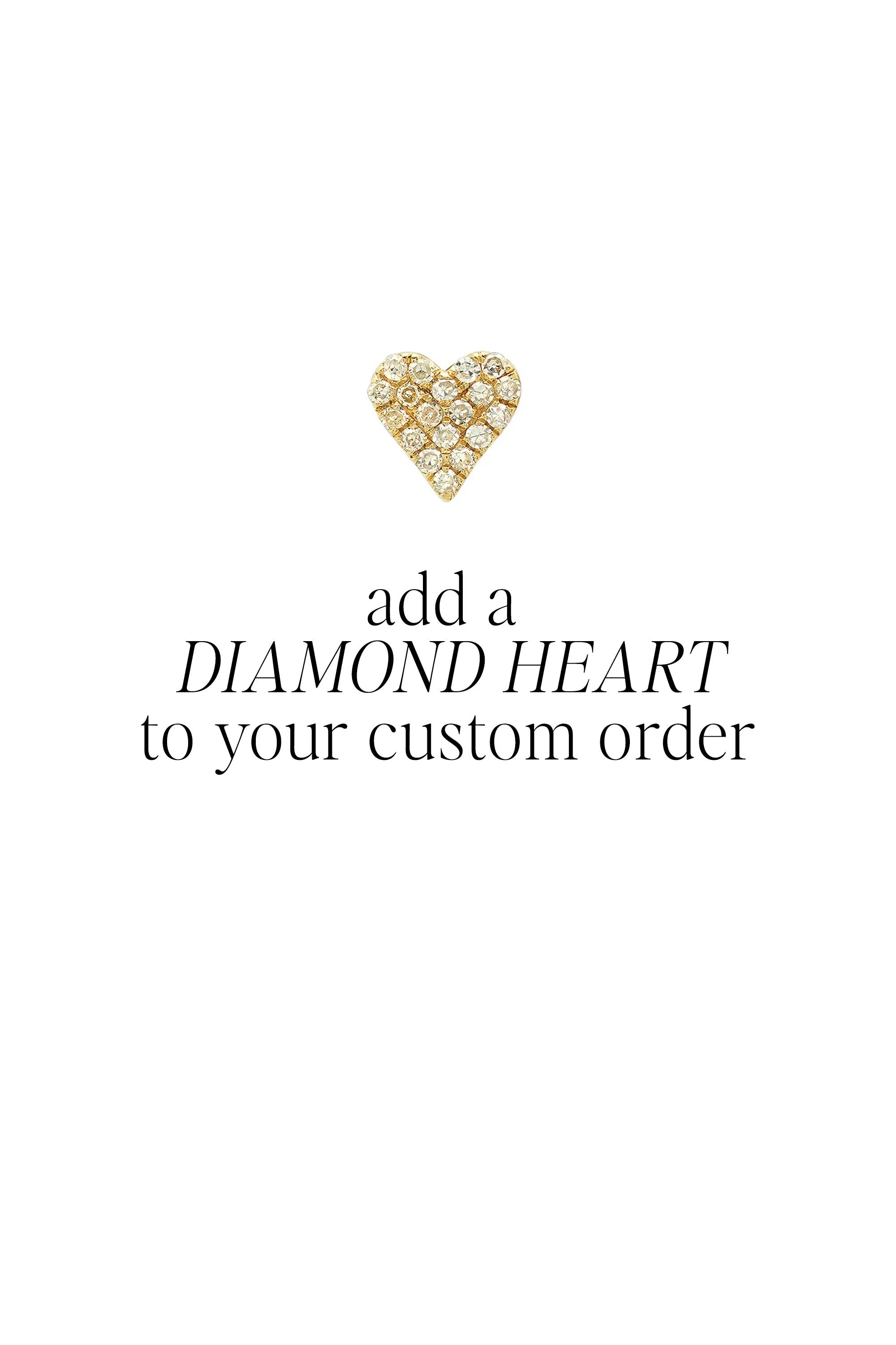 Add A Diamond Heart to your Custom Necklace