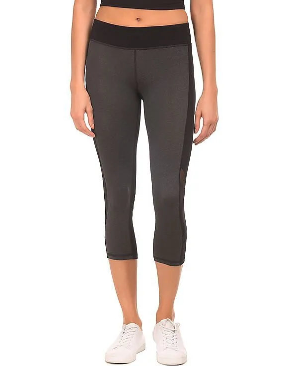 Aeropostale Mesh Panel Active Capri Leggings