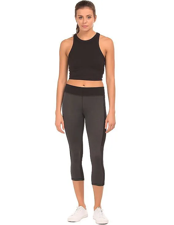 Aeropostale Mesh Panel Active Capri Leggings