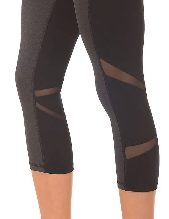 Aeropostale Mesh Panel Active Capri Leggings