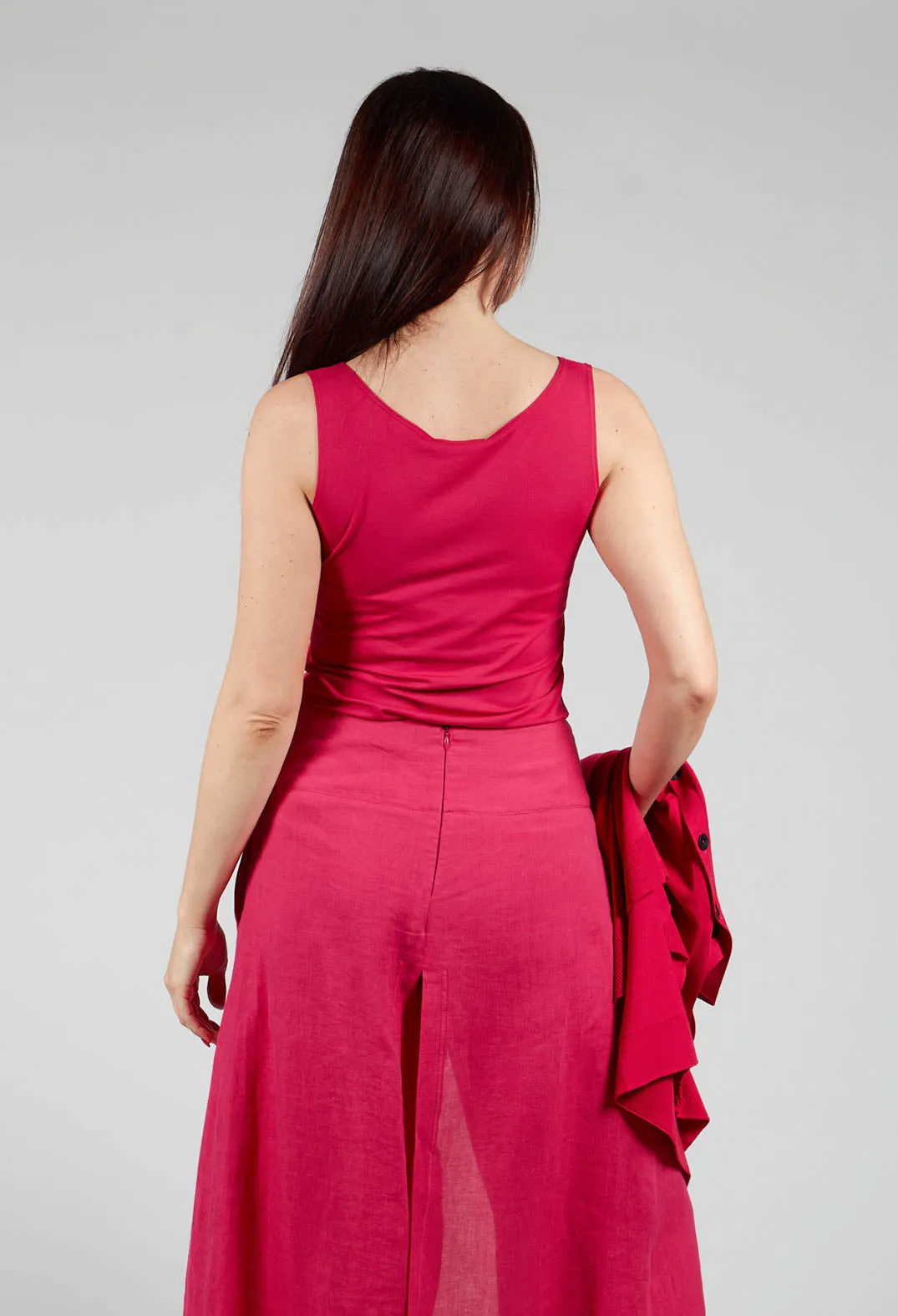 Anais T-Shirt Vest in Raspberry