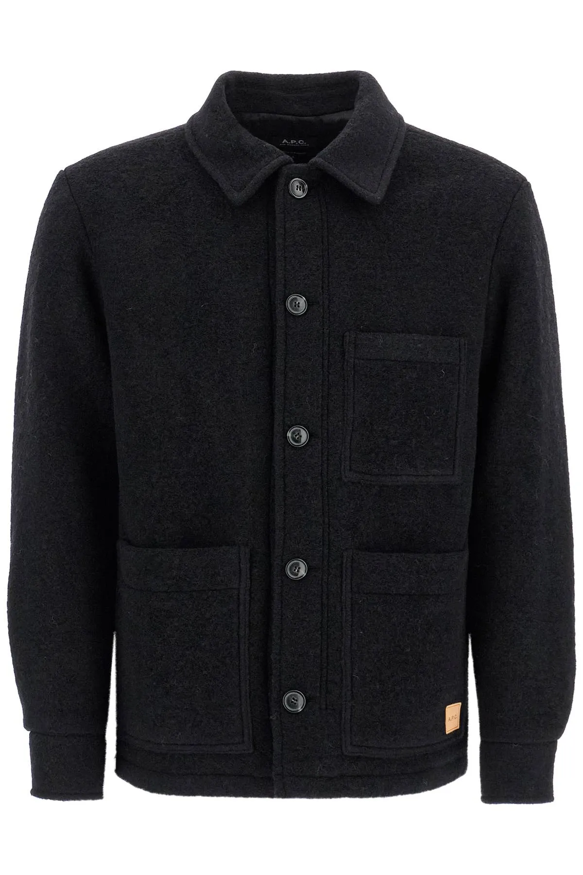 A.P.C. emile Wool Effect Fleece   Black