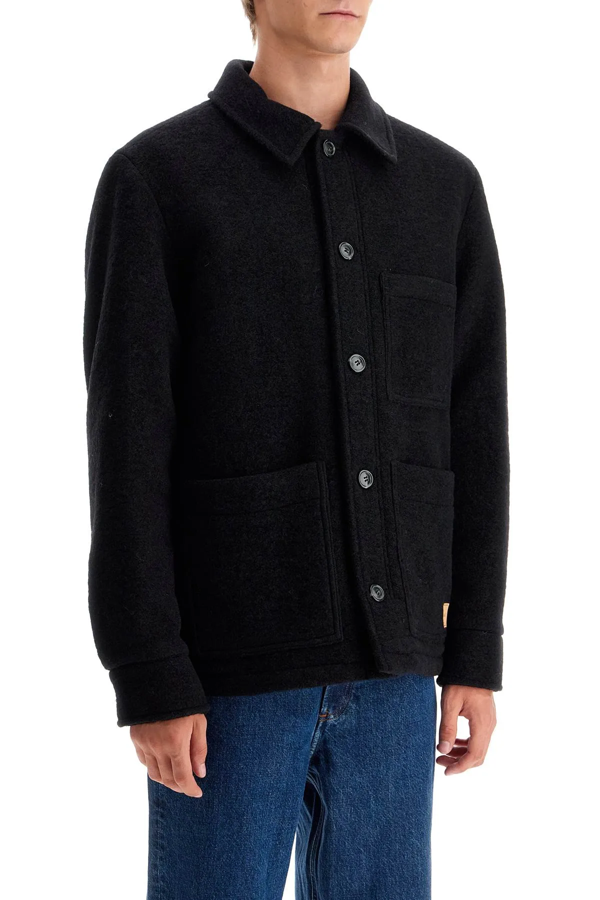 A.P.C. emile Wool Effect Fleece   Black