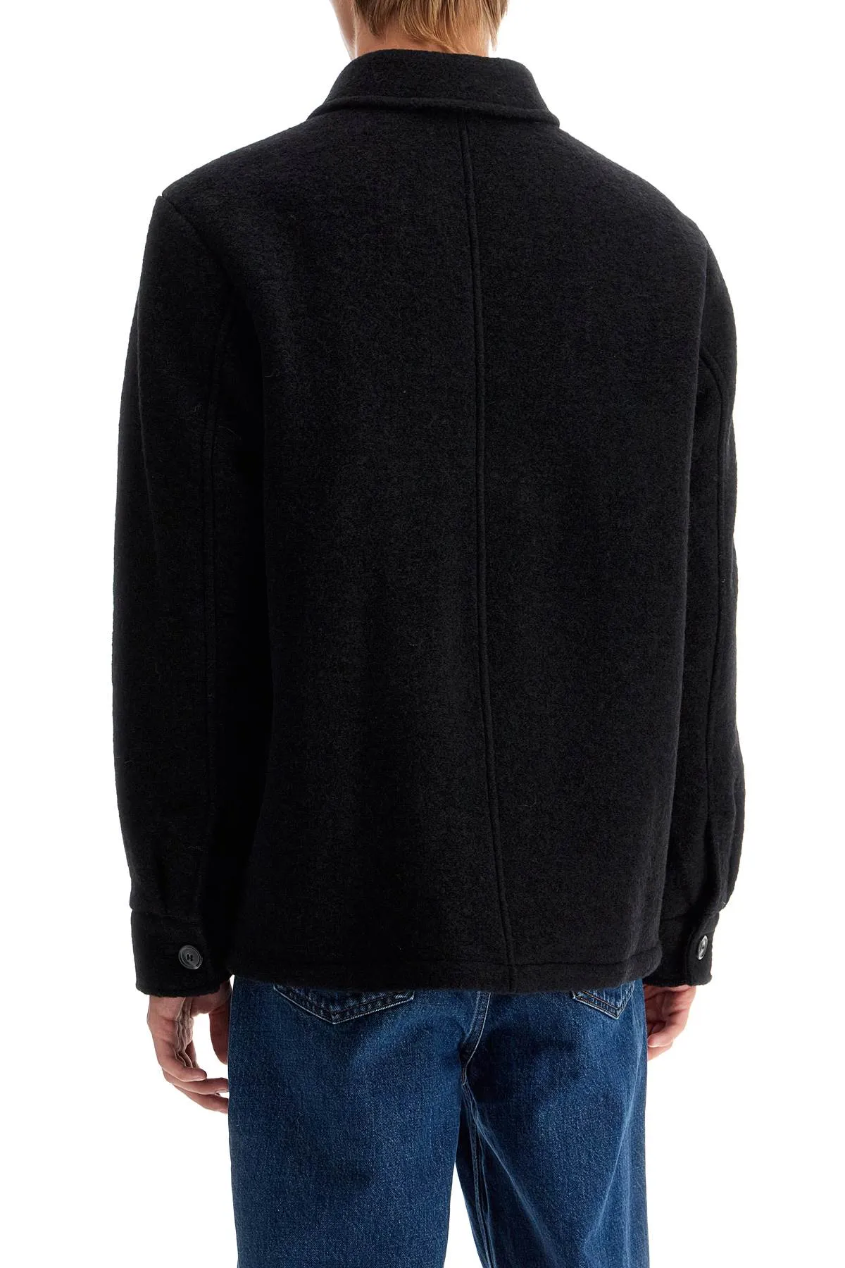 A.P.C. emile Wool Effect Fleece   Black