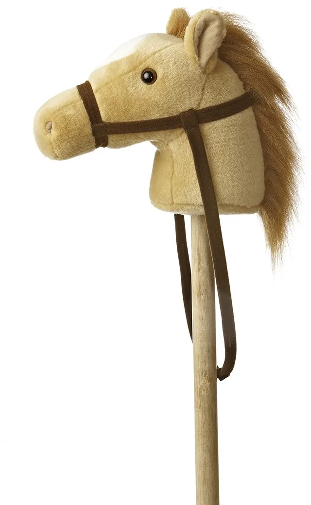 Aurora Beige Giddy Up Pony 37in Stick Horse