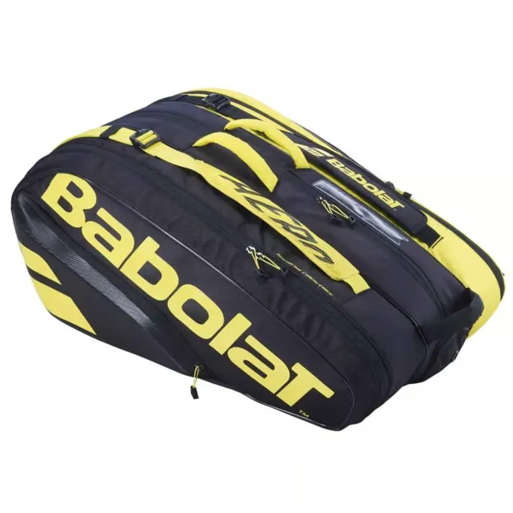 Babolat Pure Aero RH X12 Tennis Kit Bag (Black/Yellow)