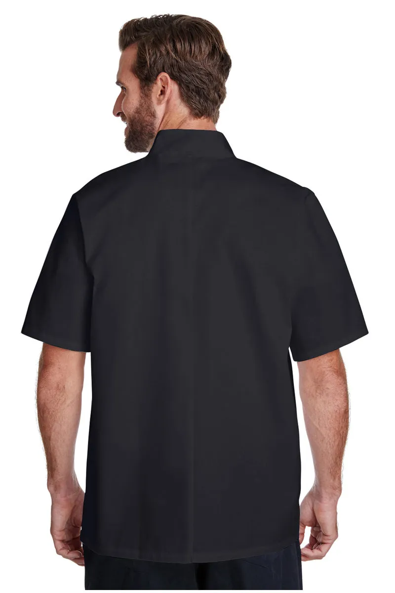 Black Chef's Short Sleeve Stud Coat