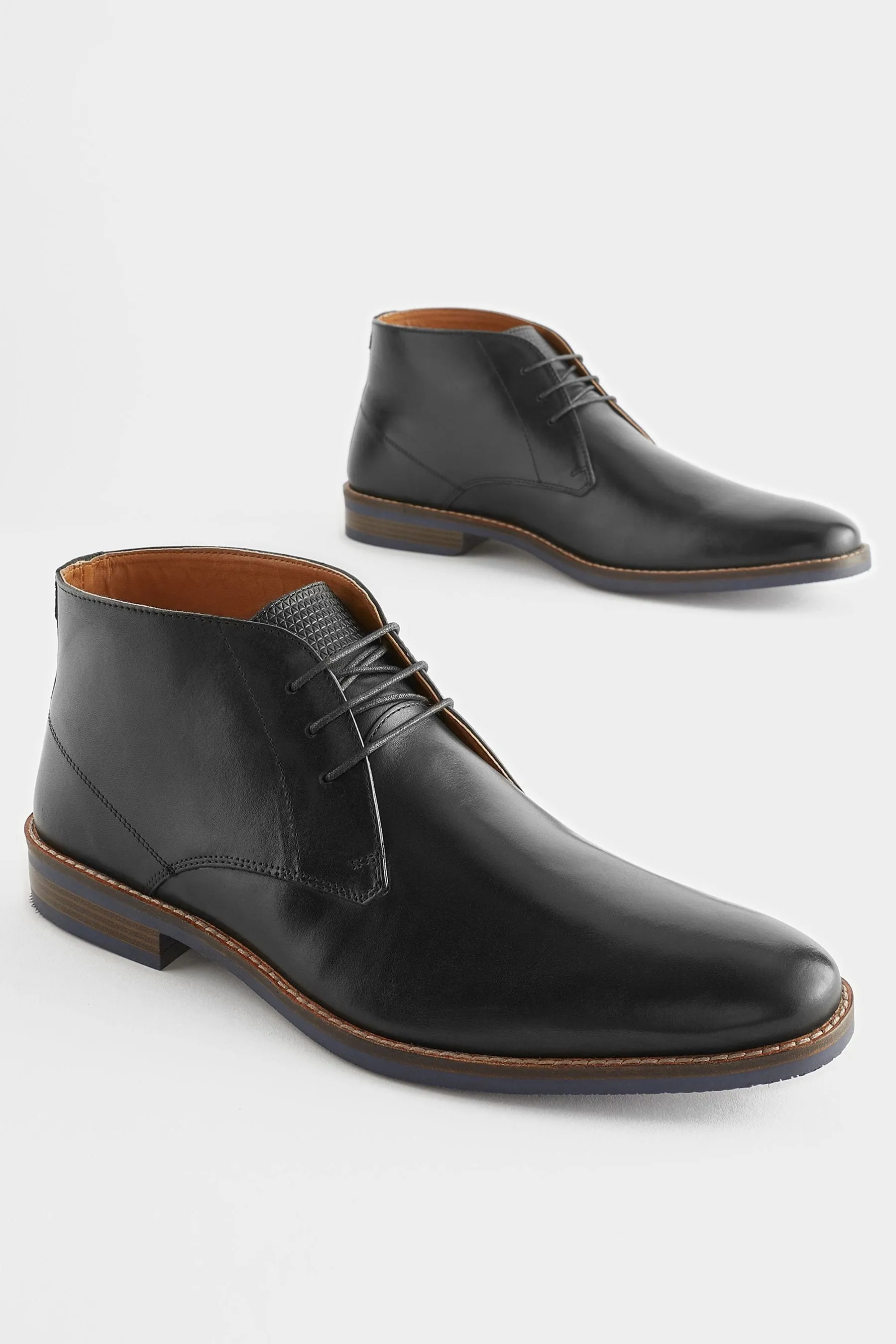 Black Leather Chukka Boots