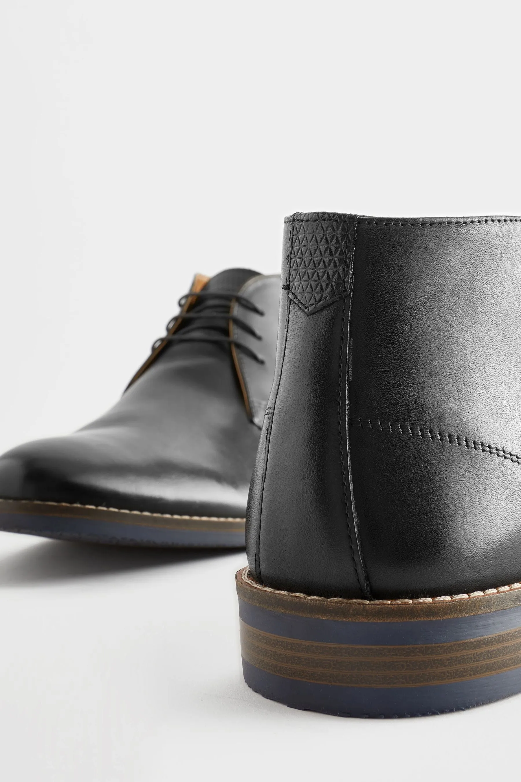 Black Leather Chukka Boots