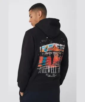 boohoo Mens Reflection Graphic Zip Through Hoodie