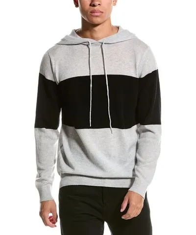 Brodie Cashmere Wool & Cashmere-Blend Block Stripe Hoodie