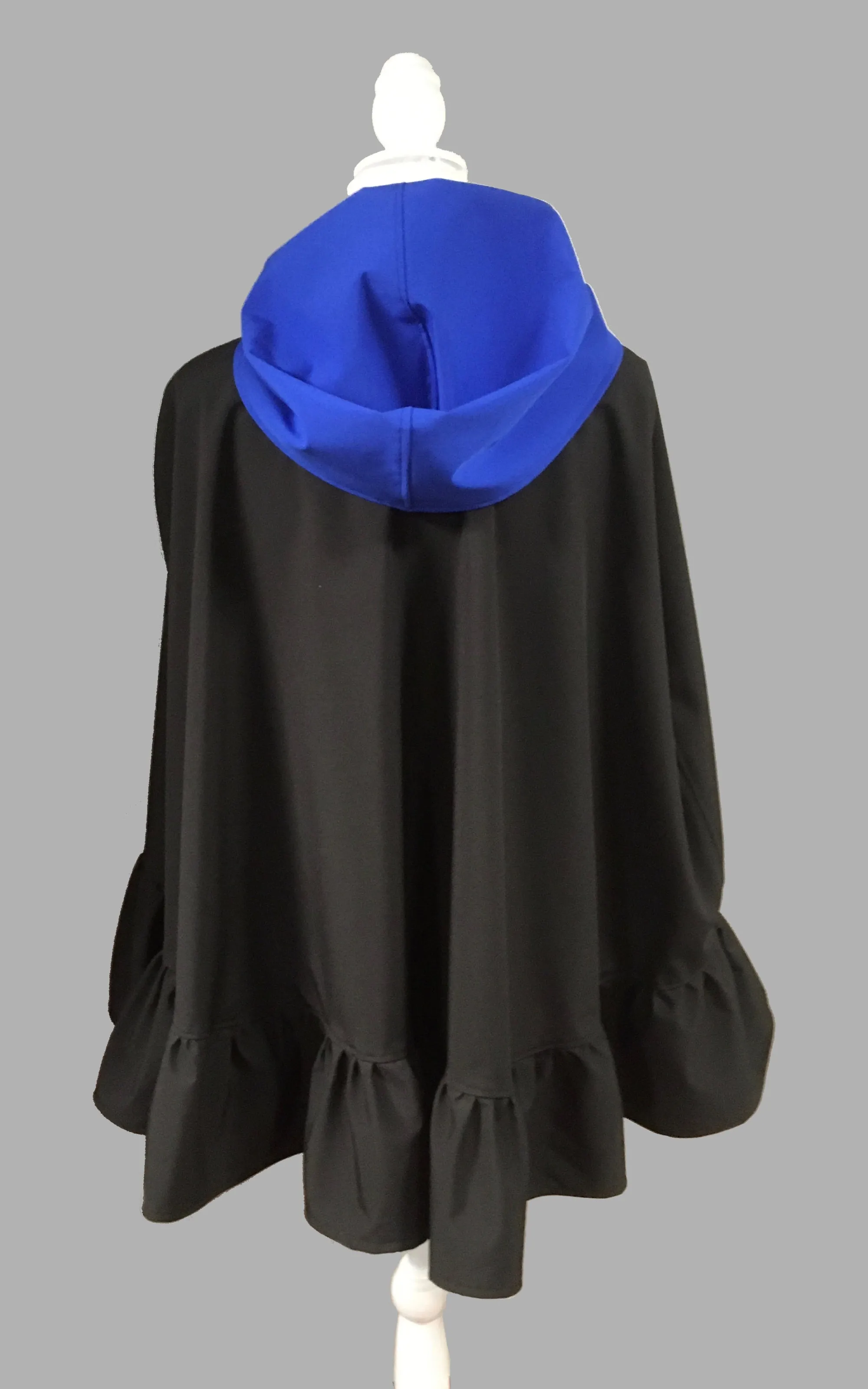 *Cobalt and Black Poncho