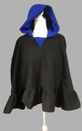 *Cobalt and Black Poncho