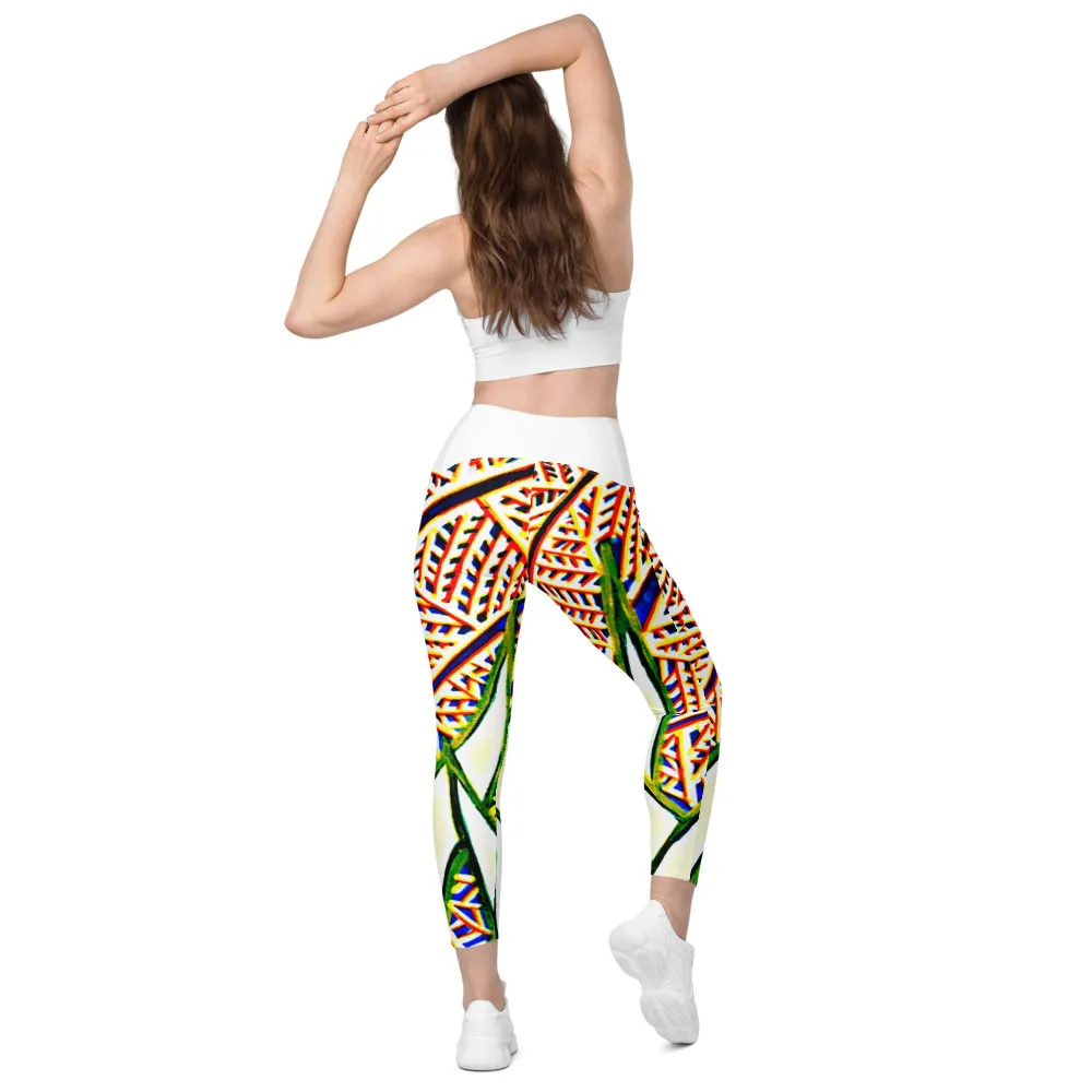 Crossover leggings with pockets – Plants Underwater