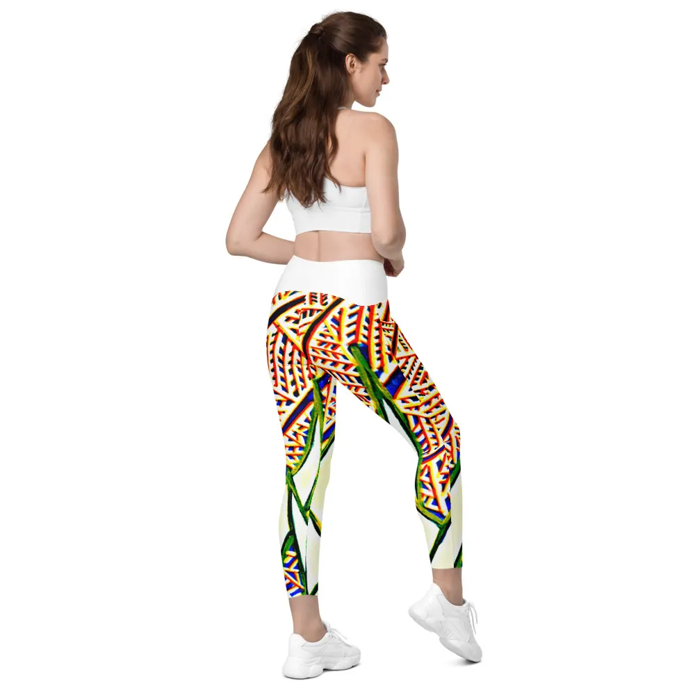 Crossover leggings with pockets – Plants Underwater