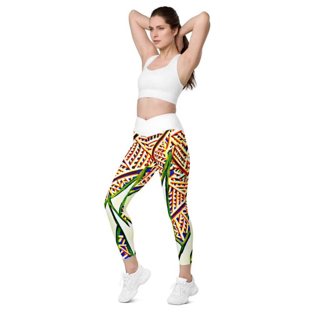 Crossover leggings with pockets – Plants Underwater