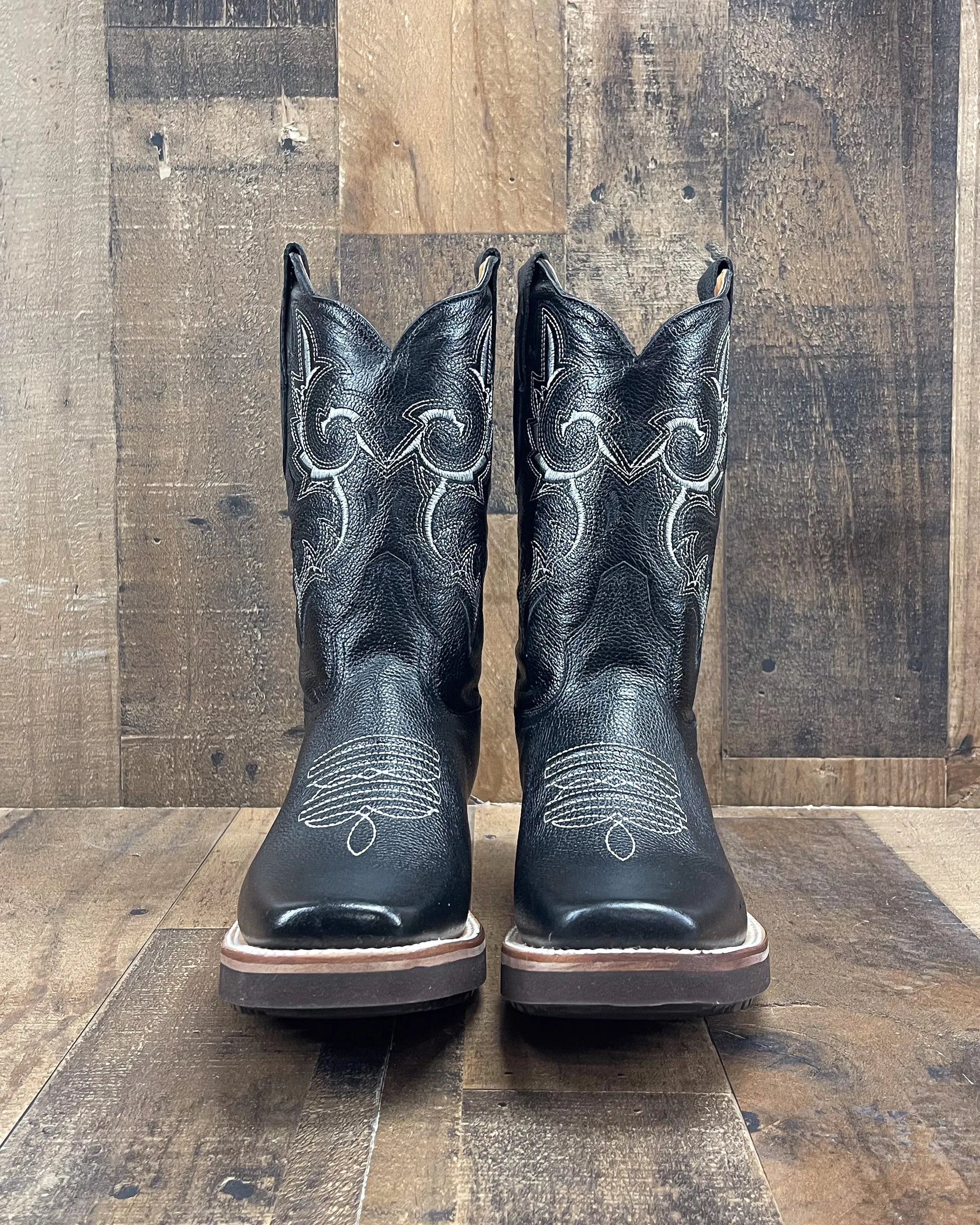 DARTANIAN BLACK| MEN SQUARE TOE COWBOY BOOTS