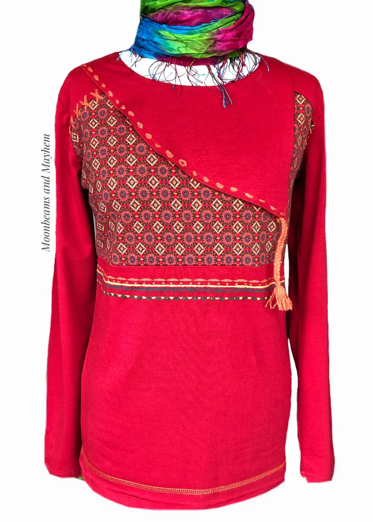 DELICIOUS RUBY RED COLINE LONG SLEEVED TEE