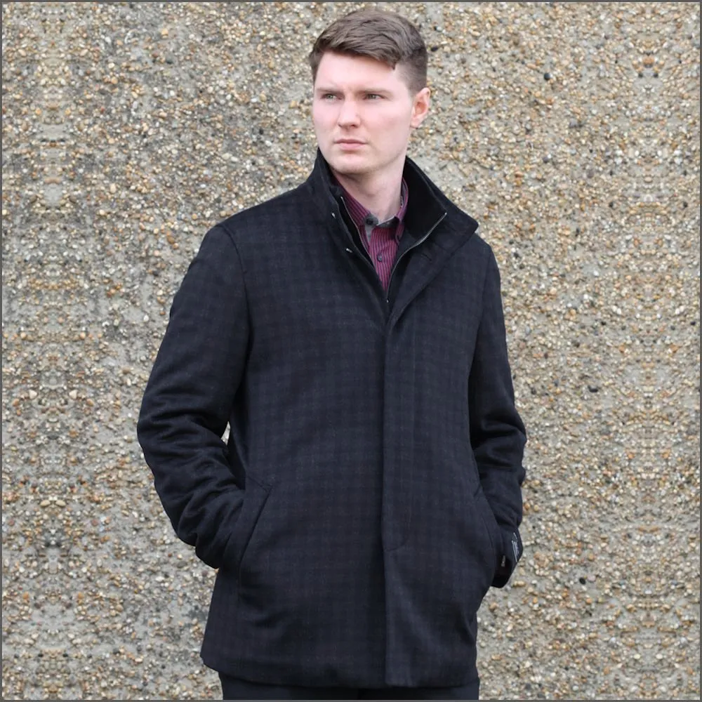 Douglas Harlow Navy Wool Car Coat