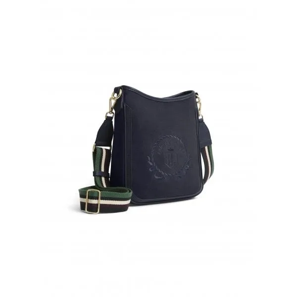 Fairfax & Favor Womens Richmond Messenger Bag in Navy Suede