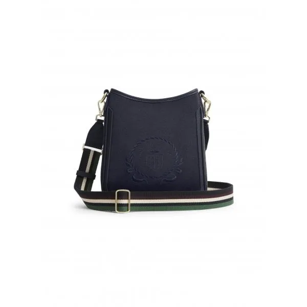 Fairfax & Favor Womens Richmond Messenger Bag in Navy Suede