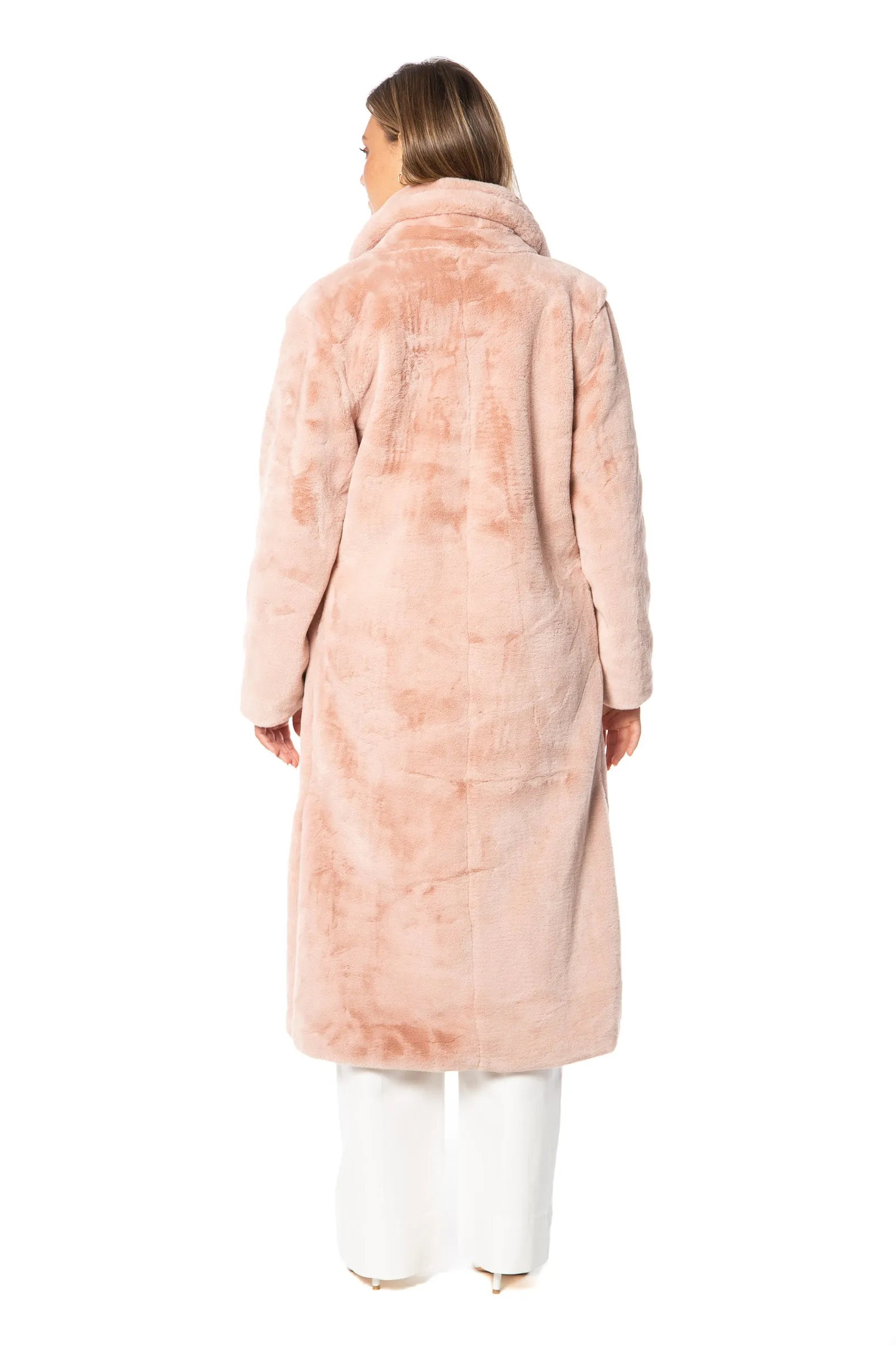 Faux Fur Teddy Trench Coat