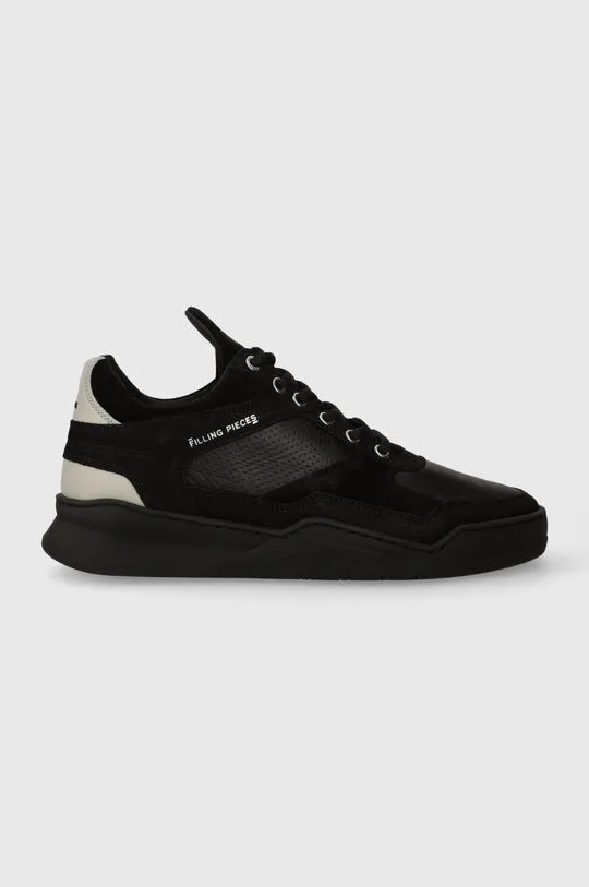 Filling Pieces leather sneakers Low Top Ghost Paneled black color 10120631284