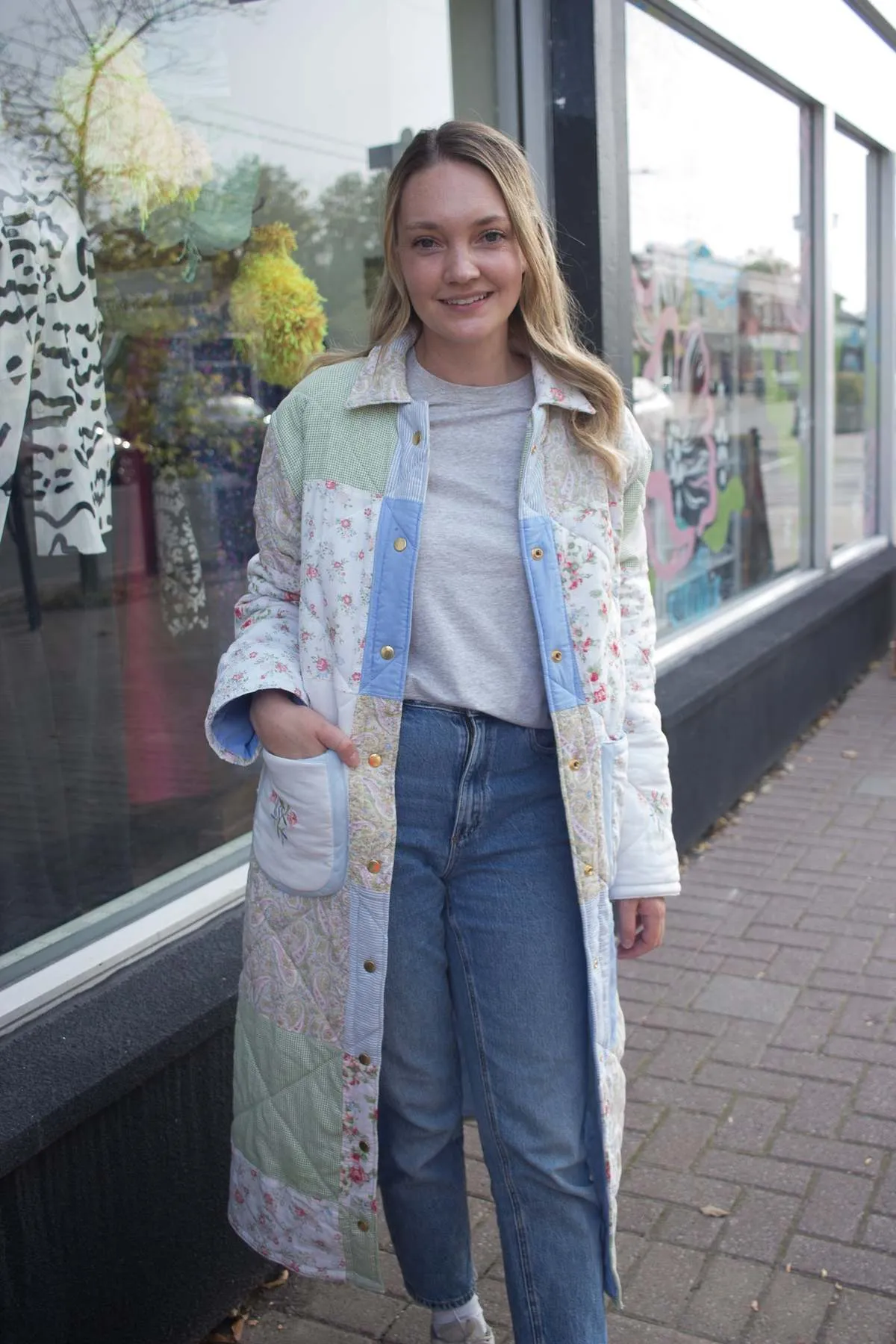 Floral Duster Quilt Coat - Pastel Patchwork