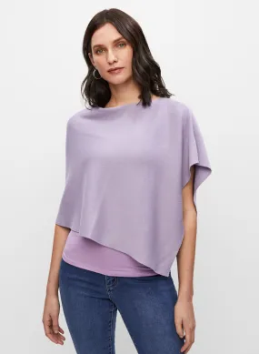 Frank Lyman - Short Asymmetric Knit Poncho