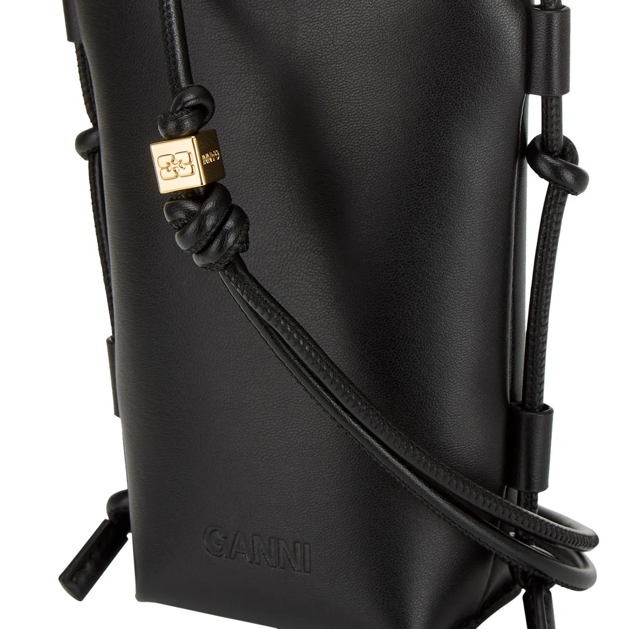 GANNI The Sustainable Edit Bou Pouch Crossbody Bag - Black