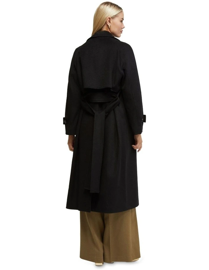 Gemma Wool Rich Coat in Black