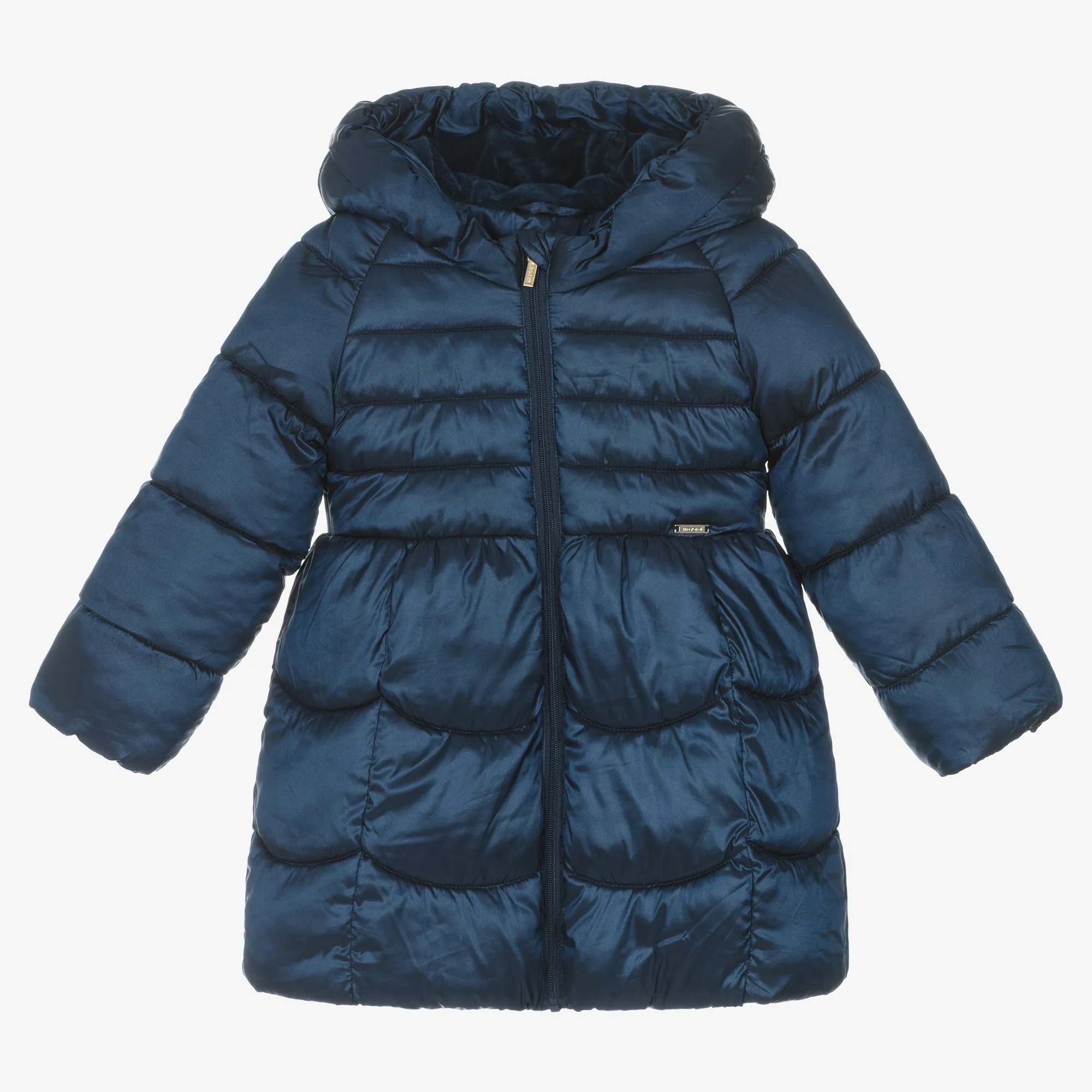 Girls Navy Blue Puffer Coat