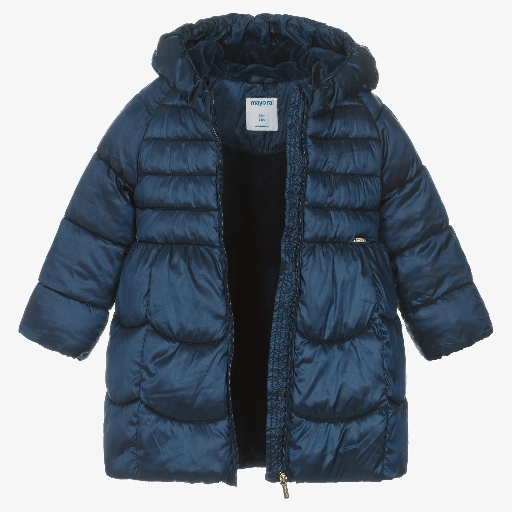 Girls Navy Blue Puffer Coat