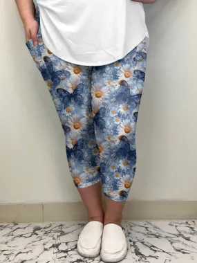 Glass Butterfly Capri w/ Pockets