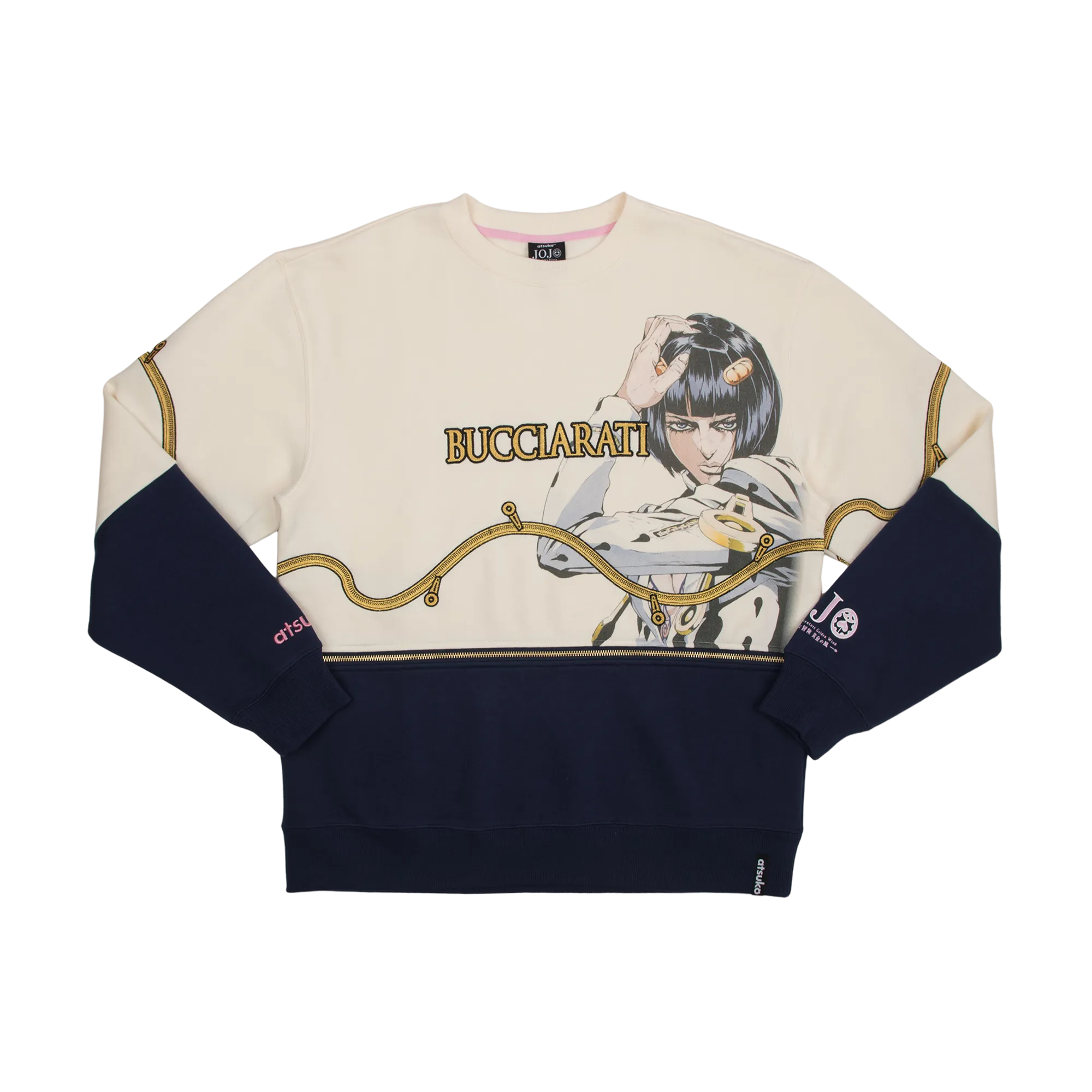 Golden Wind Bucciarati Zip Panel Sweatshirt