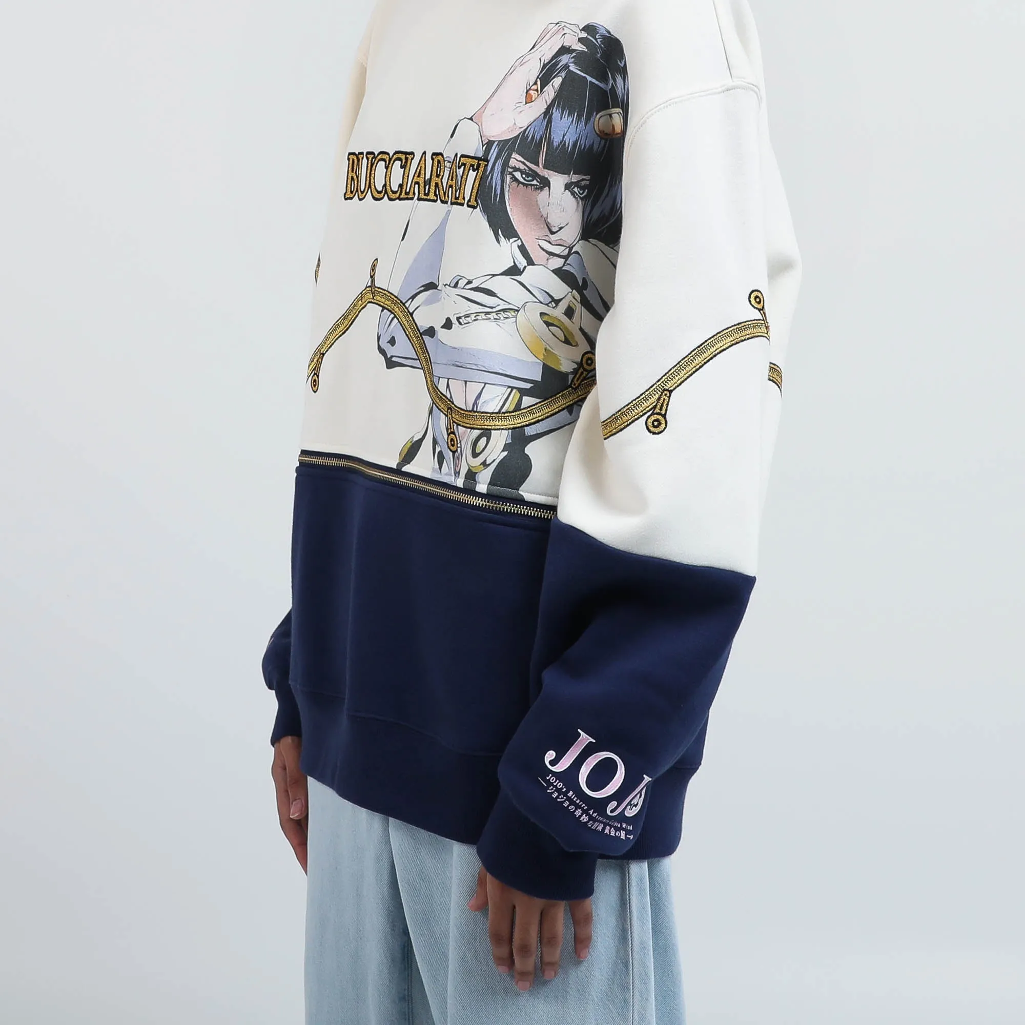 Golden Wind Bucciarati Zip Panel Sweatshirt