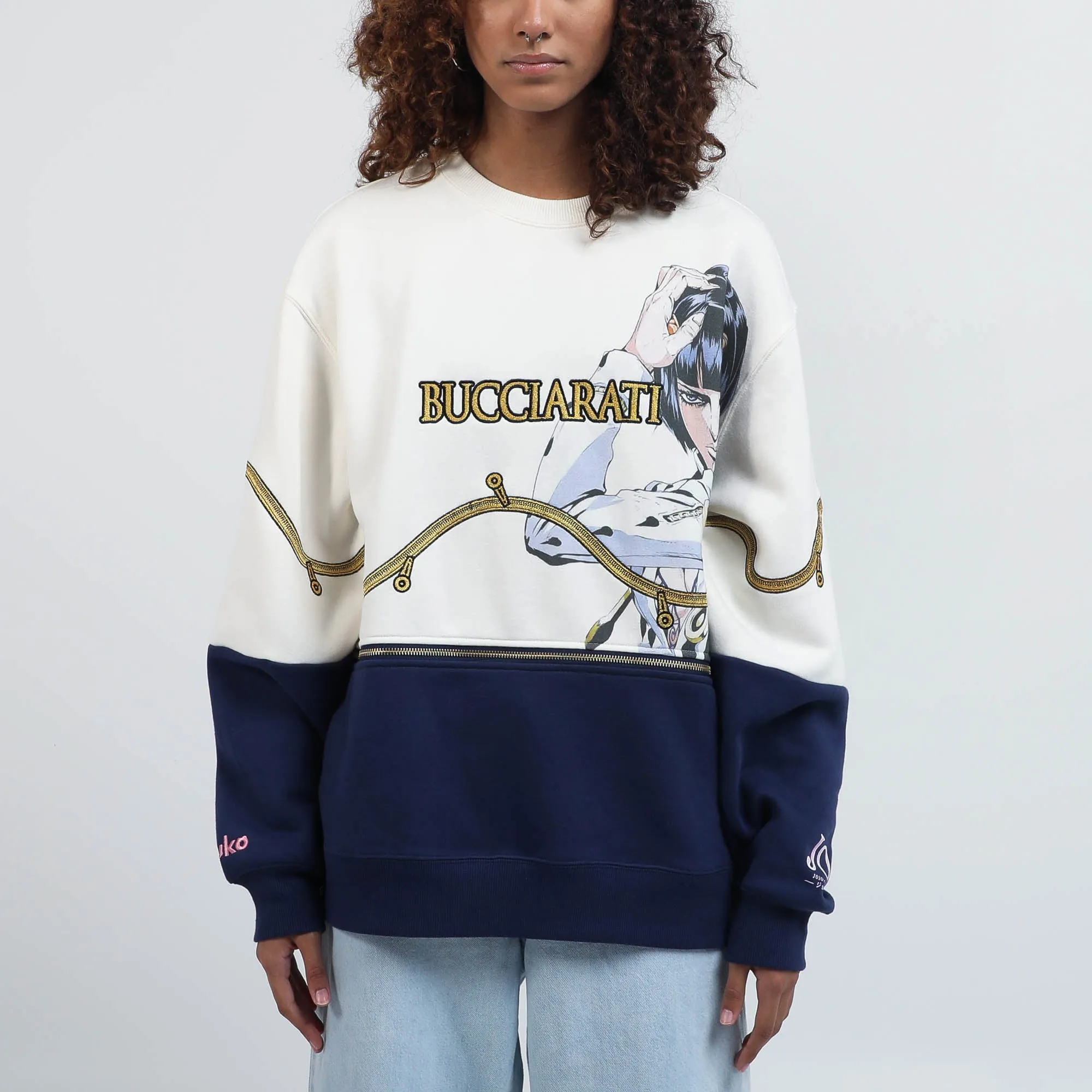 Golden Wind Bucciarati Zip Panel Sweatshirt