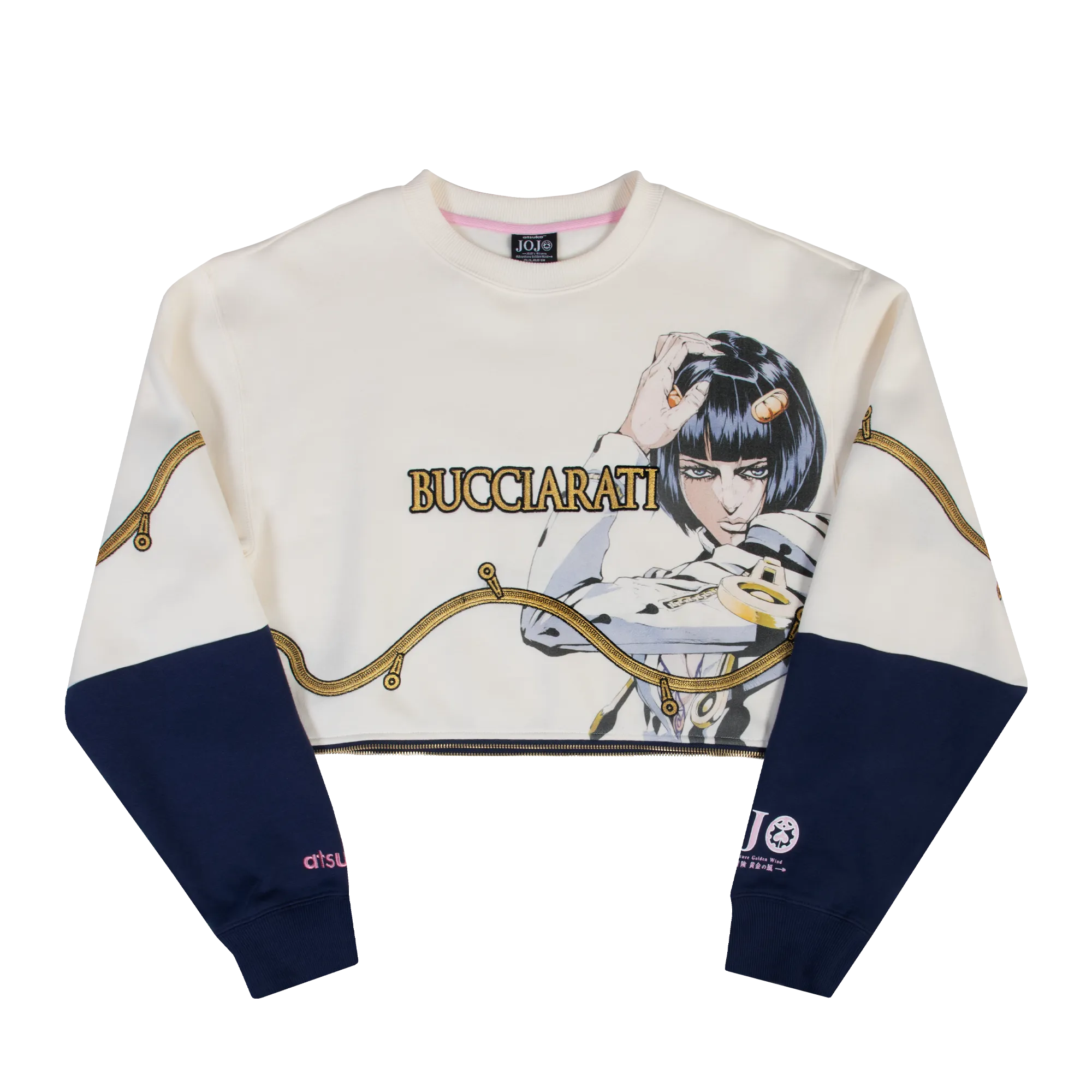 Golden Wind Bucciarati Zip Panel Sweatshirt