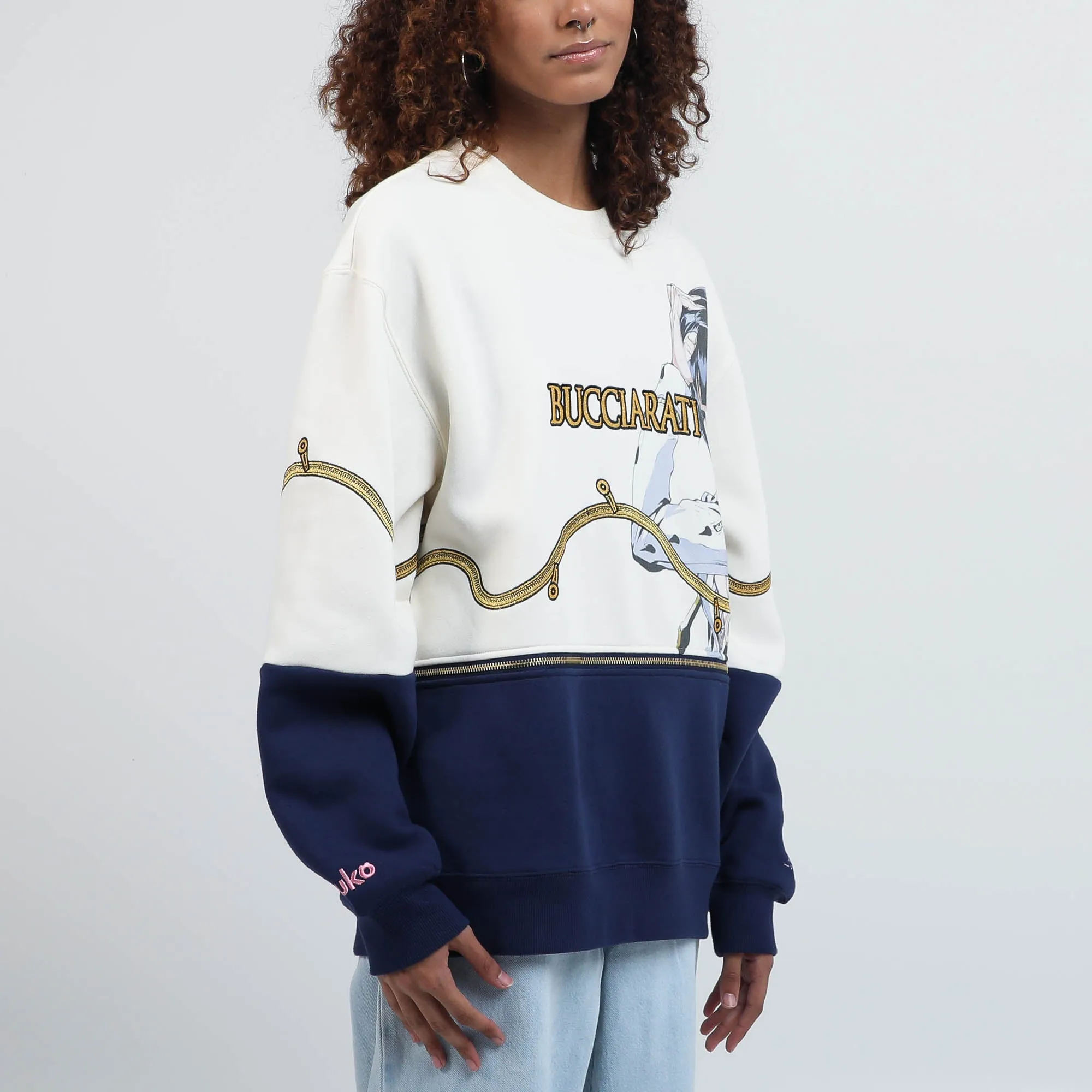 Golden Wind Bucciarati Zip Panel Sweatshirt