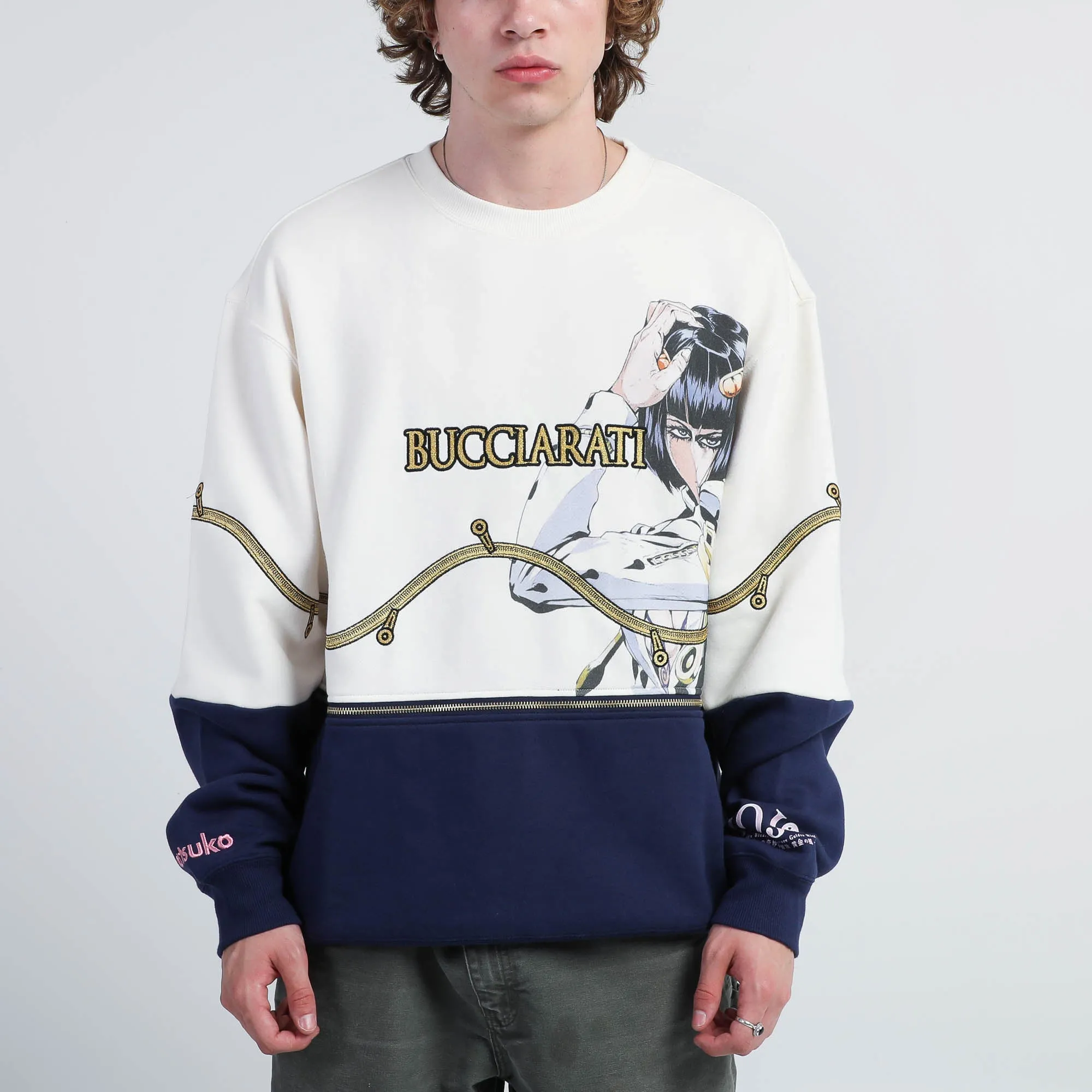 Golden Wind Bucciarati Zip Panel Sweatshirt