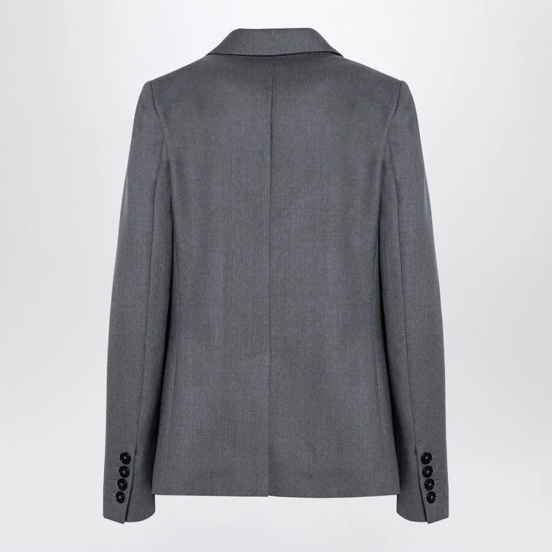 GREY SINGLE-BREASTED JACKET IN WOOL