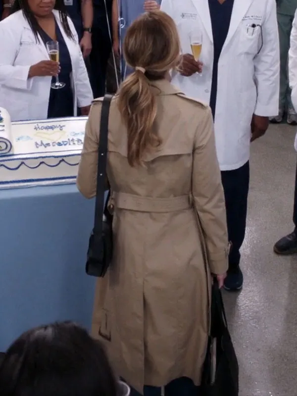 Greys Anatomy Ellen Pompeo Beige Coat