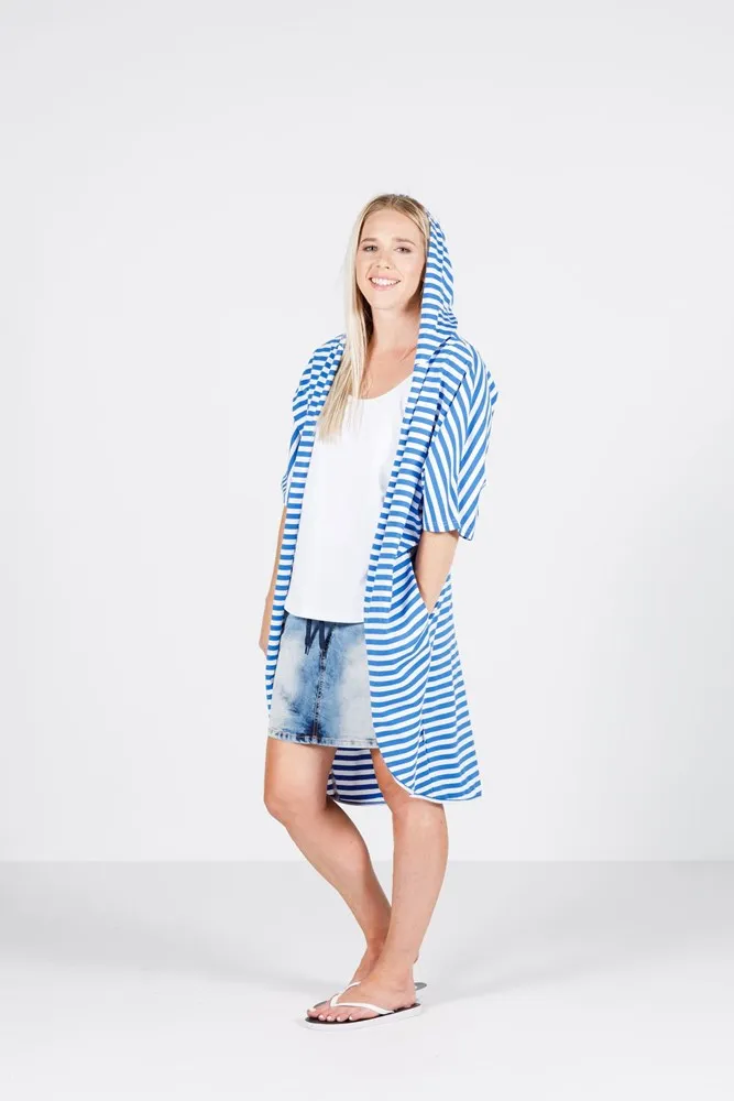 Home Lee Ninja Kimono Jacket Blue and White Stripes