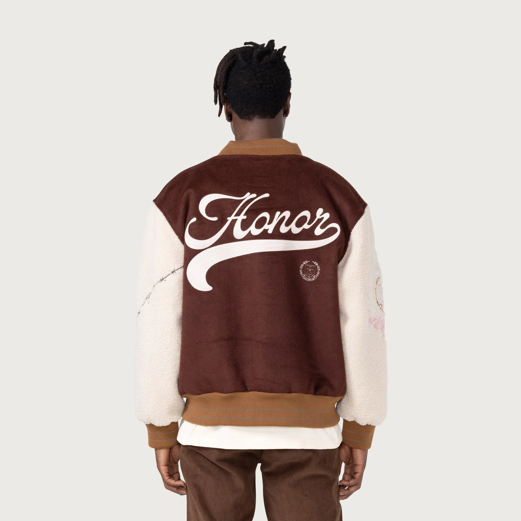 HTG Letterman Jacket - Brown