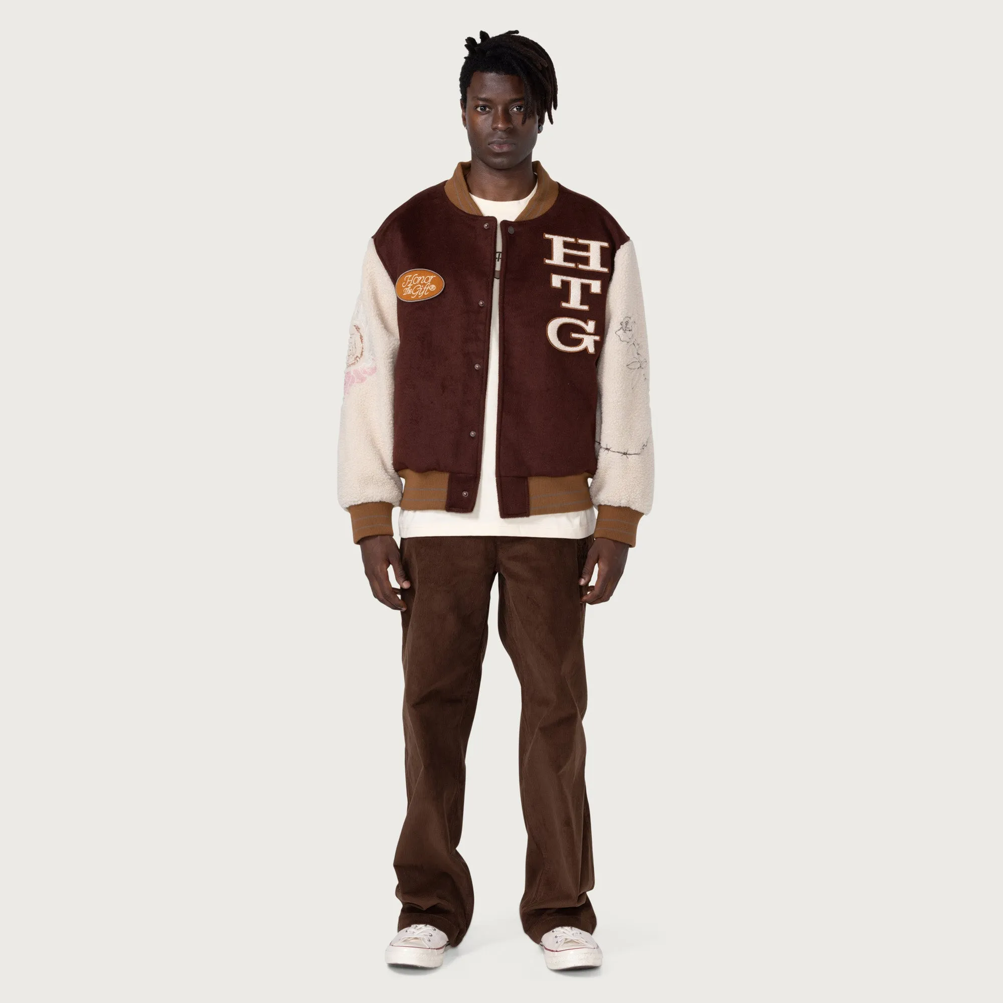 HTG Letterman Jacket - Brown