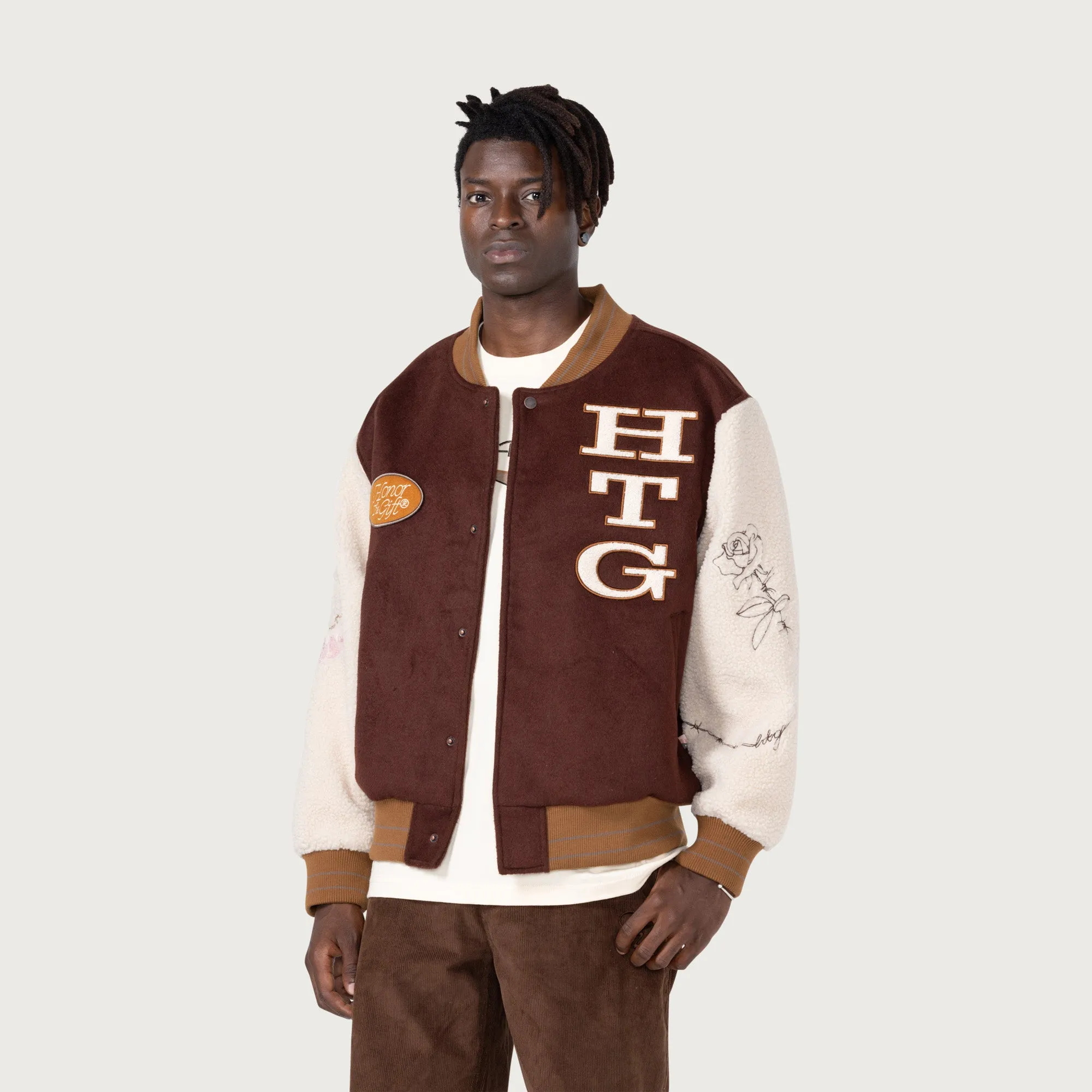 HTG Letterman Jacket - Brown