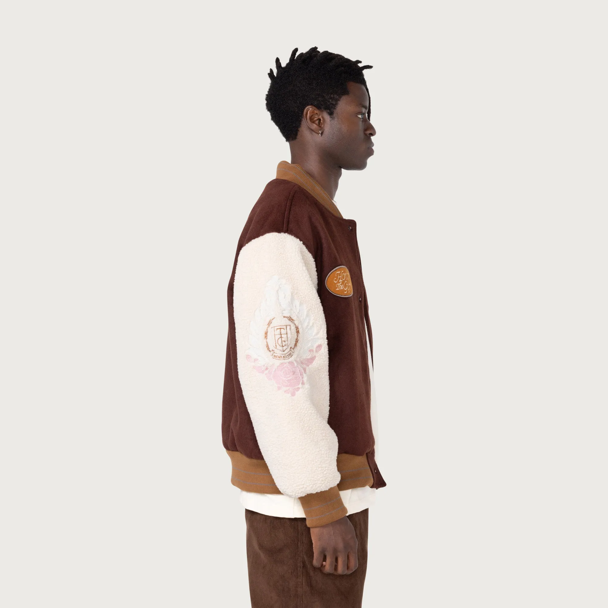 HTG Letterman Jacket - Brown