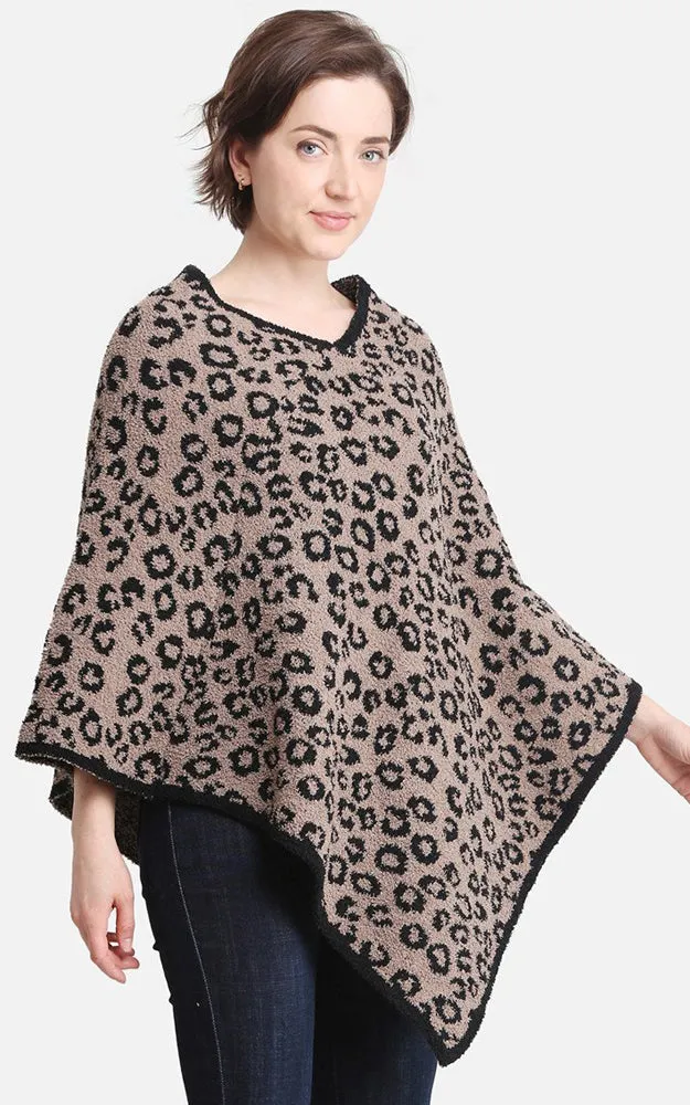 JCL1003 Leopard Print Luxury Soft Poncho